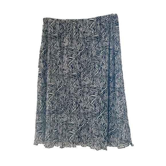 BCBG Max Azaria Zebra Print Midi Skirt Sz L - Picture 2 of 6